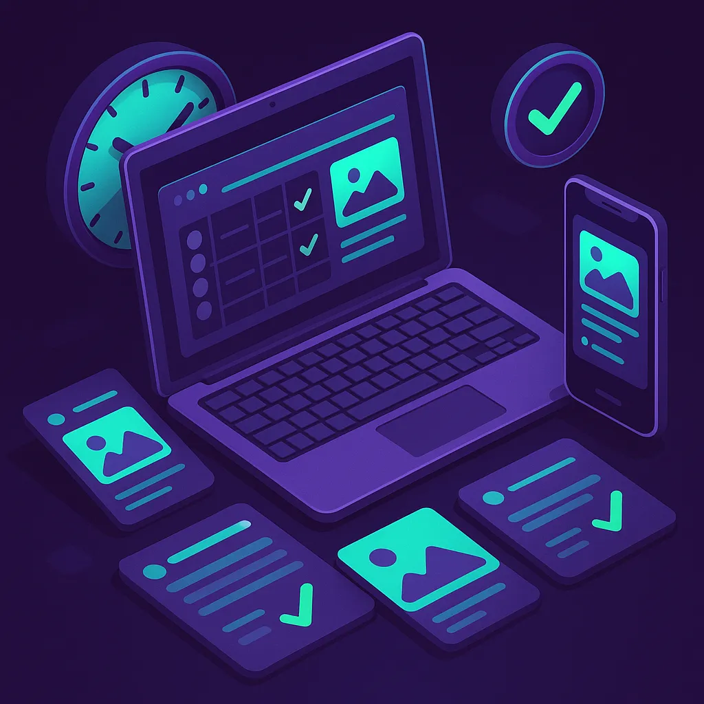 AI-automated content calendar and daily post workflow